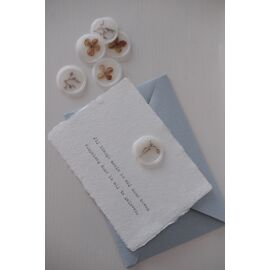 Handmade kaart Moois met lakzegel / Caduc